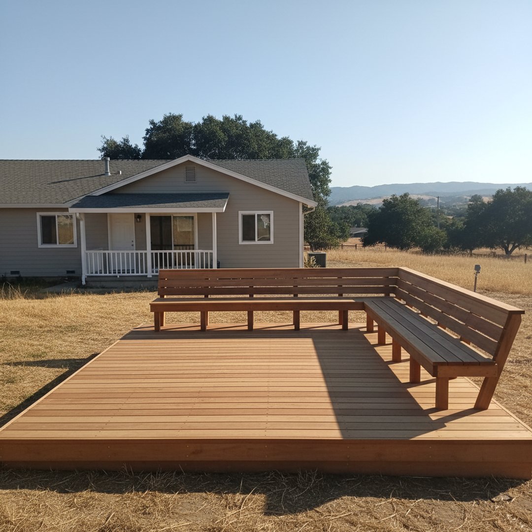 Classic Deck Co crew working on a home