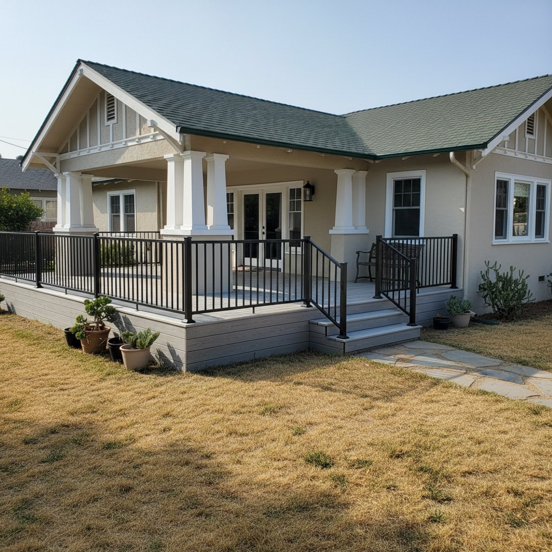 Custom Deck Design completed by Classic Deck Co in Irvine, CA