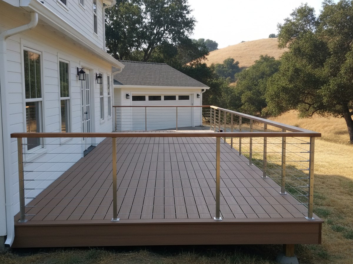 Custom Deck Design completed by Classic Deck Co in Anaheim, CA