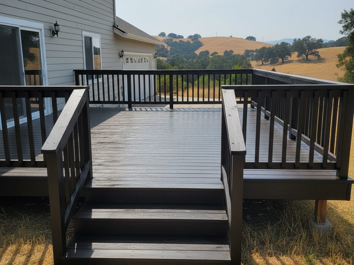 Custom Deck Design completed by Classic Deck Co in Yorba Linda, CA